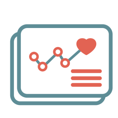 graph heart icon